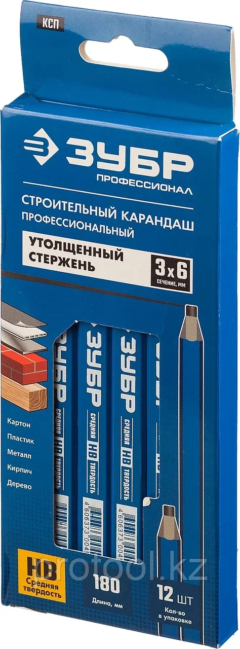 ЗУБР 180 мм, профессиональный строительный карандаш КСП 4-06305-18_z01 - фото 4 - id-p90086482