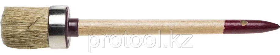ЗУБР 40 мм, щетина натуральная светлая, деревянная ручка, кисть круглая УНИВЕРСАЛ - МАСТЕР 01501-40, фото 2