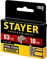 STAYER скобы тип 53 (A / 10 / JT21), 10 мм, 1000 шт., закаленные, особотвердые, скобы для степлера тонкие, фото 3