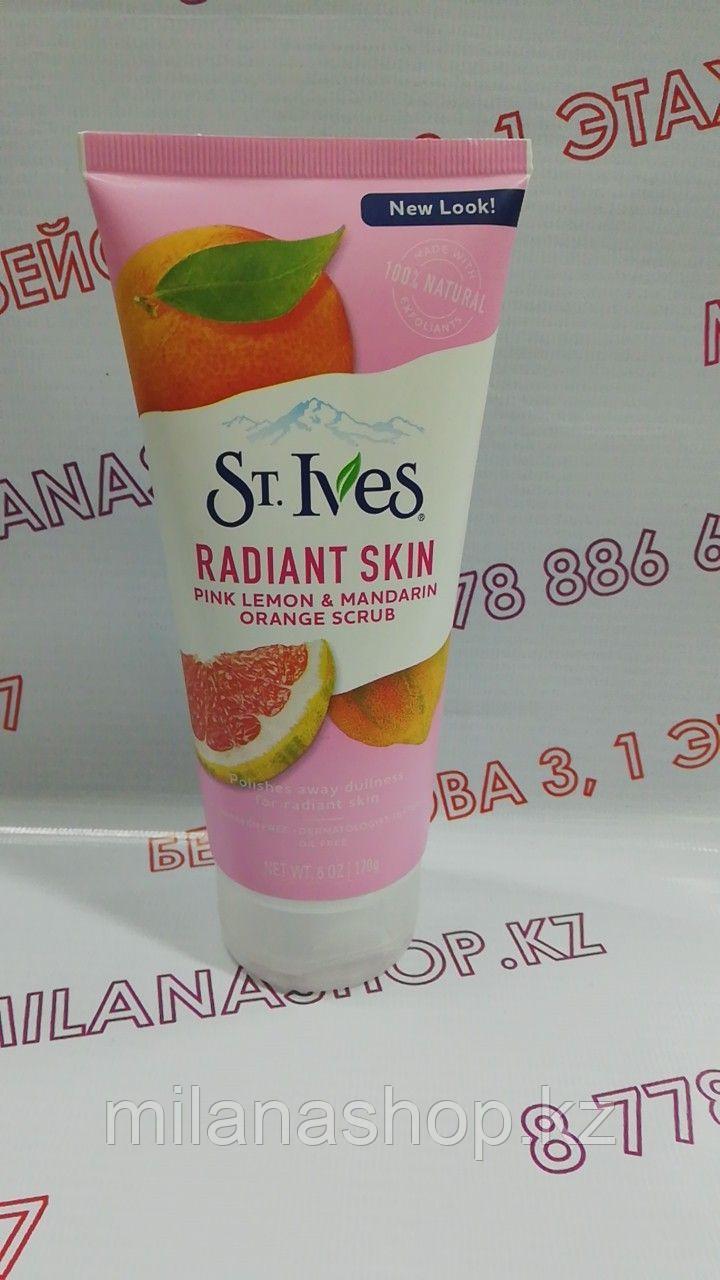 St.Ives Radiant Skin Pink Lemon & Mandarin 170 гр - Cкраб для  лица «Розовый лимон и мандарин»