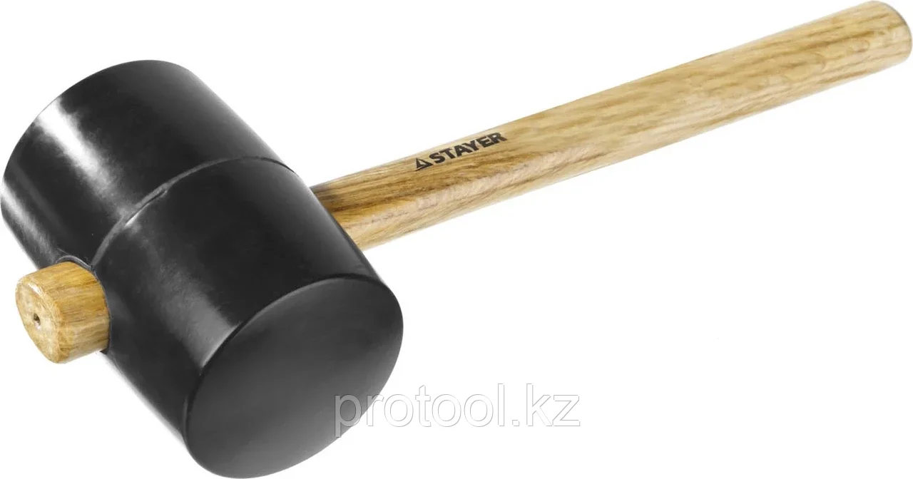 STAYER 1130 г, киянка черная резиновая с деревянной ручкой 20505-100