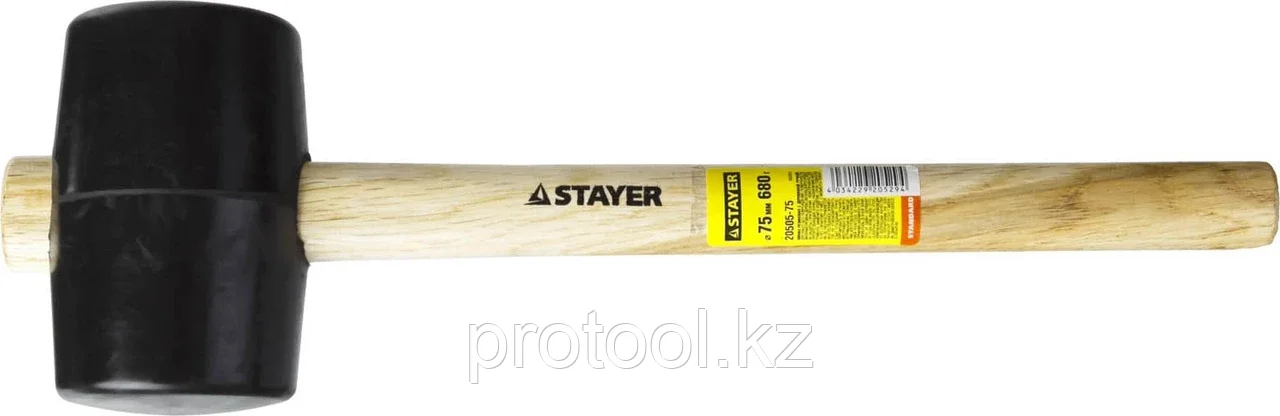 STAYER 680 г, киянка резиновая черная с деревянной ручкой 20505-75 - фото 2 - id-p90082991