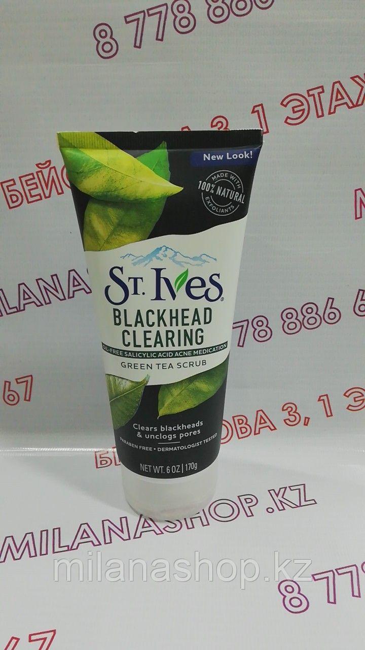 St.Ives Blackhead Clearing Green Tea Scrub 170 гр. - Скраб для лица на основе зеленого чая