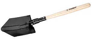 ЗУБР 210х145х620/425 мм, деревянный черенок, лопата туристическая складная САПЕР 4-39543_z01, фото 2