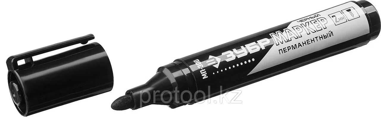 ЗУБР черный, заостренный наконечник, перманентный маркер МП-300 06322-2 - фото 3 - id-p90086557