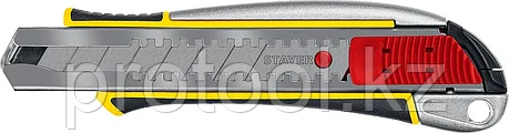 STAYER 18 мм, сегментированное лезвие, металлический, автостоп KSM-18A, нож 09143_z01, фото 2