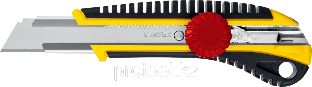 STAYER 18 мм, сегментированное лезвие, винтовой фиксатор KS-18, нож 09161_z01