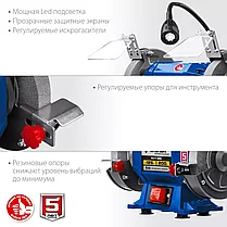 ЗУБР d125 мм, 200 Вт, профессиональный заточной станок ПСТ-125 Профессионал, фото 3
