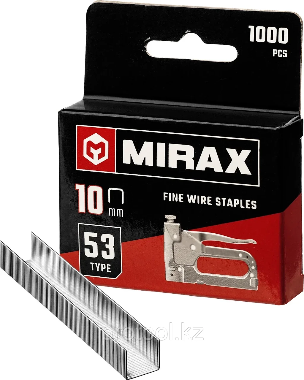 MIRAX скобы тип 53, 10 мм, скобы для степлера тонкие 3153-10