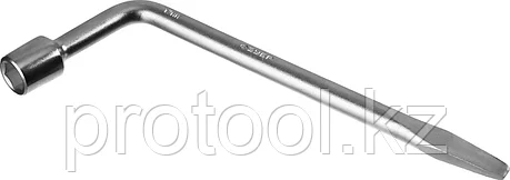 ЗУБР 17 мм, пруток O15 мм, хромированный, ключ баллонный Г-образный 2753-17_z02, фото 2