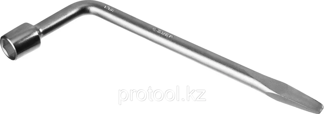 ЗУБР 17 мм, пруток O15 мм, хромированный, ключ баллонный Г-образный 2753-17_z02