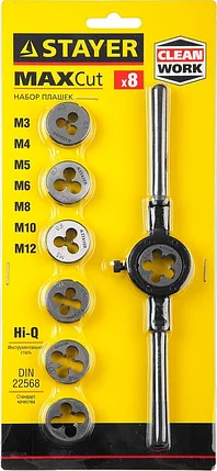 STAYER 8 предметов, набор плашек и плашкодержатель MASTER 28015-H8_z01, фото 2