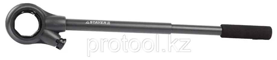 STAYER 1/4"-1 1/4", ручка 620 мм, двухкомпонентная ручка, трещотка для клуппов 28265-1/4-5/4, фото 2
