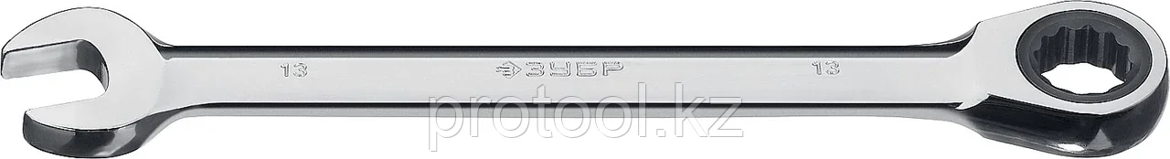 ЗУБР 13 мм, комбинированный гаечный ключ трещоточный 27074-13_z01
