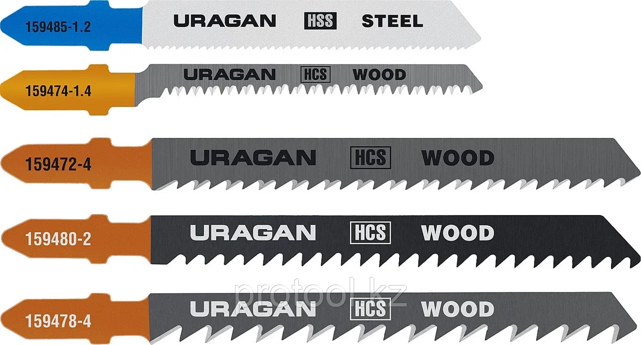 URAGAN 5 шт, по дереву и металлу, набор полотен 159488-H5_z02