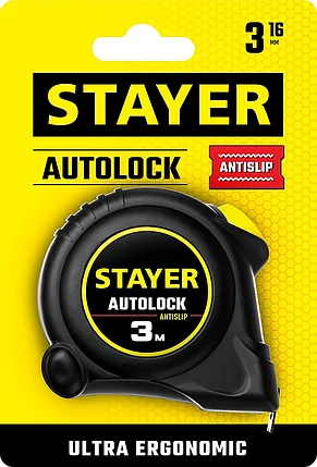 STAYER 3 м х 16 мм, с автостопом рулетка 2-34126-03-16_z02, фото 2