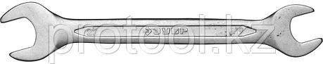 ЗУБР 19х22 мм, Cr-V сталь, хромированный, гаечный ключ рожковый 27010-19-22 Мастер, фото 2