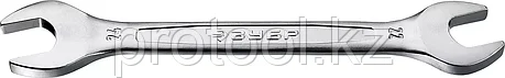 ЗУБР 22х24 мм, Cr-V сталь, хромированный, гаечный ключ рожковый 27010-22-24_z01 Профессионал, фото 2