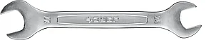 ЗУБР 24 x 27 мм, Cr-V сталь, хромированный, гаечный ключ рожковый 27010-24-27 Мастер, фото 2