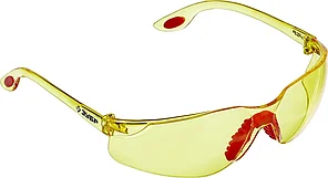 ЗУБР жёлтый, двухкомпонентные дужки, очки защитные Спектр 3 110316, фото 2