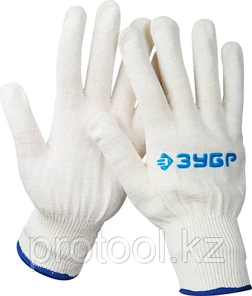 ЗУБР L-XL, 13 класс, х/б, перчатки трикотажные тонкие, без покрытия 11450-XL Профессионал, фото 2