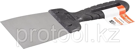 ЗУБР 100 мм, стальное полотно, пластмассовая рукоятка, шпатель 10052-10, фото 2
