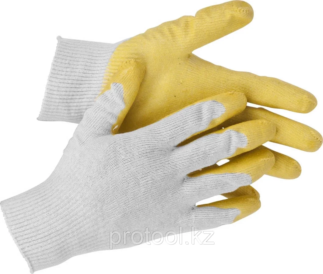 STAYER S-M, 13 класс, х/б, перчатки с одинарным латексным обливом, трикотажные 11408-S Master - фото 1 - id-p90083263