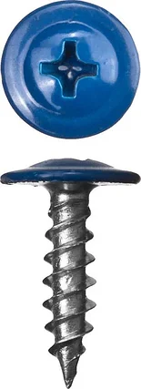 ЗУБР 16 х 4.2 мм ПШМ саморезы с прессшайбой для листового металла RAL-5005 синий насыщенный 300191-42-016-5005, фото 2