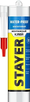 STAYER 280 мл, влагостойкий, бежевый, монтажный клей 41325, фото 2