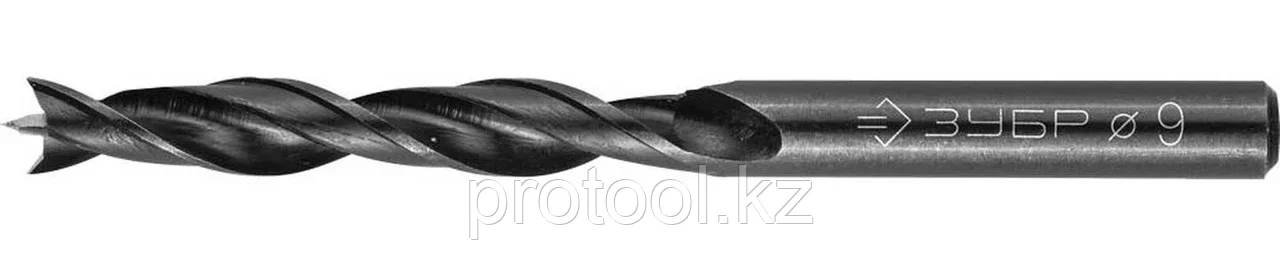 ЗУБР d=9 x 115/70 мм, М-образная заточка, спиральное сверло по дереву "Корона" 29421-115-09