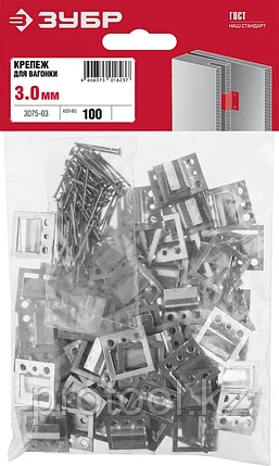 ЗУБР 3 мм, 100 шт., крепеж для вагонки КЛЯЙМЕР 3075-03, фото 2