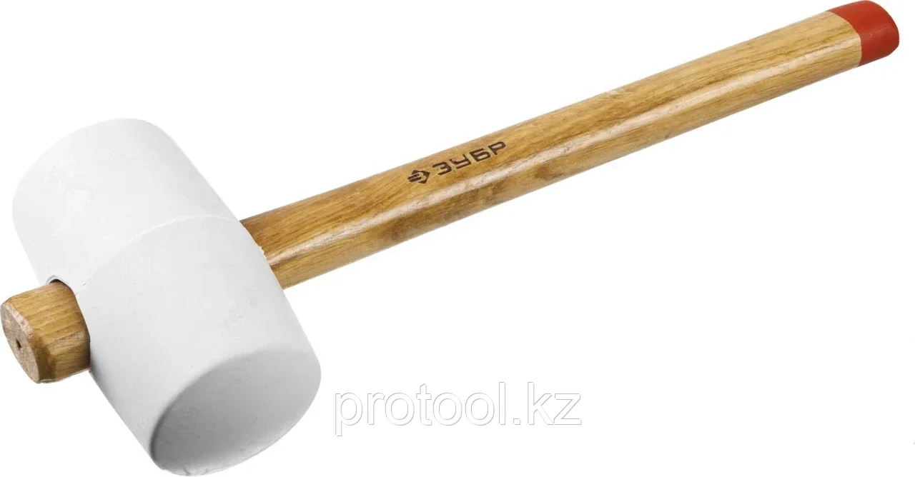ЗУБР 680 г, киянка резиновая белая с деревянной ручкой 20511-680_z01