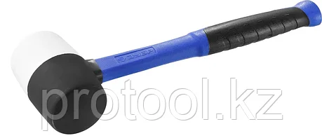 ЗУБР 450 г, киянка резиновая черно-белая с фиберглассовой ручкой 20532-450 Профессионал, фото 2