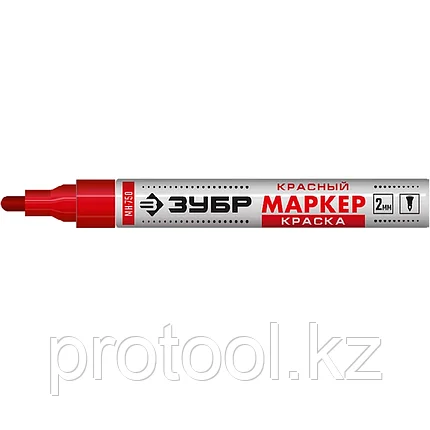 ЗУБР красный, круглый наконечник, маркер-краска МК-750 06325-3, фото 2