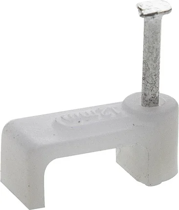 ЗУБР 5 мм, полиэтилен, 50 шт., скоба-держатель для плоского кабеля 45112-05, фото 2