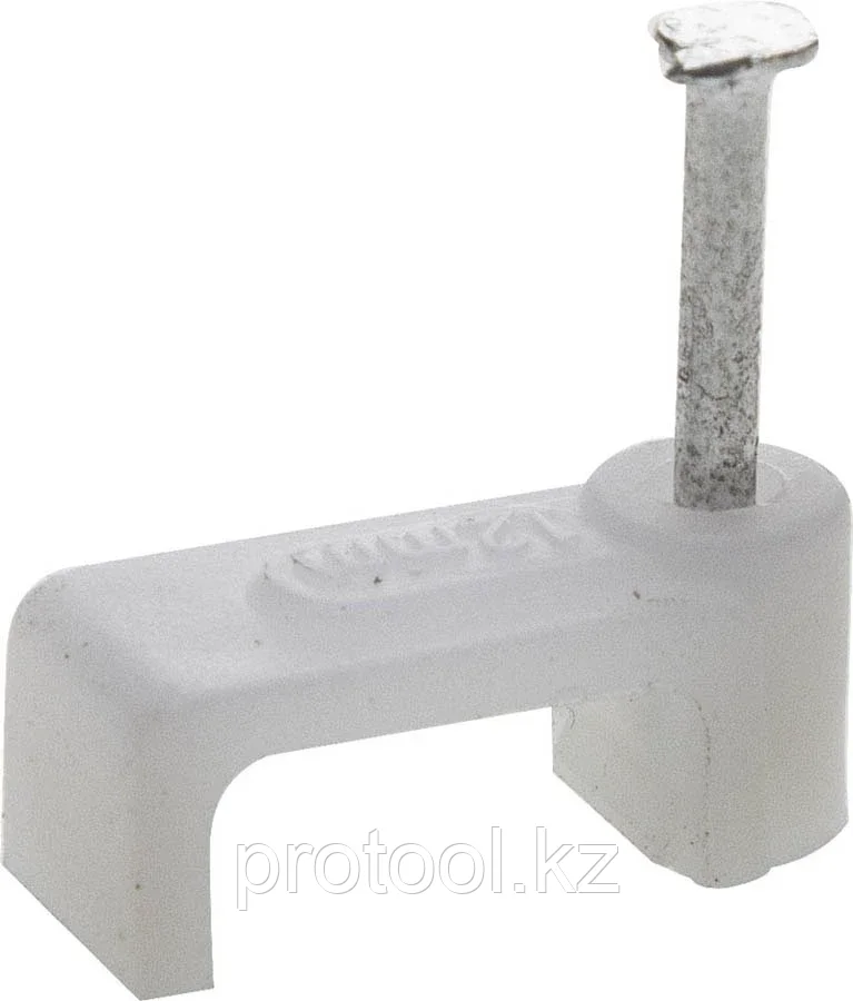 ЗУБР 6 мм, полиэтилен, 50 шт., скоба-держатель для плоского кабеля 45112-06