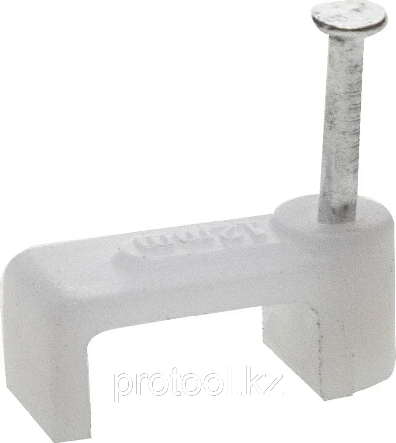 ЗУБР 10 мм, полиэтилен, 40 шт., скоба-держатель для плоского кабеля 45112-10