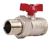 ЗУБР O 1/2", ручка "бабочка", кран шаровой полнопроходной "мама-папа" 51357-N-1/2