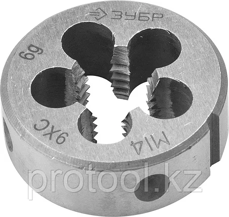 ЗУБР М14 x 2.0 мм, 9ХС, круглая ручная, плашка 4-28022-14-2.0, фото 2