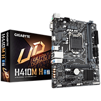 Материнская плата GIGABYTE H410M-H, LGA1200, H410, PCI-E, D-SUB+HDMI, 4xSATA, 2DDR4, MATX