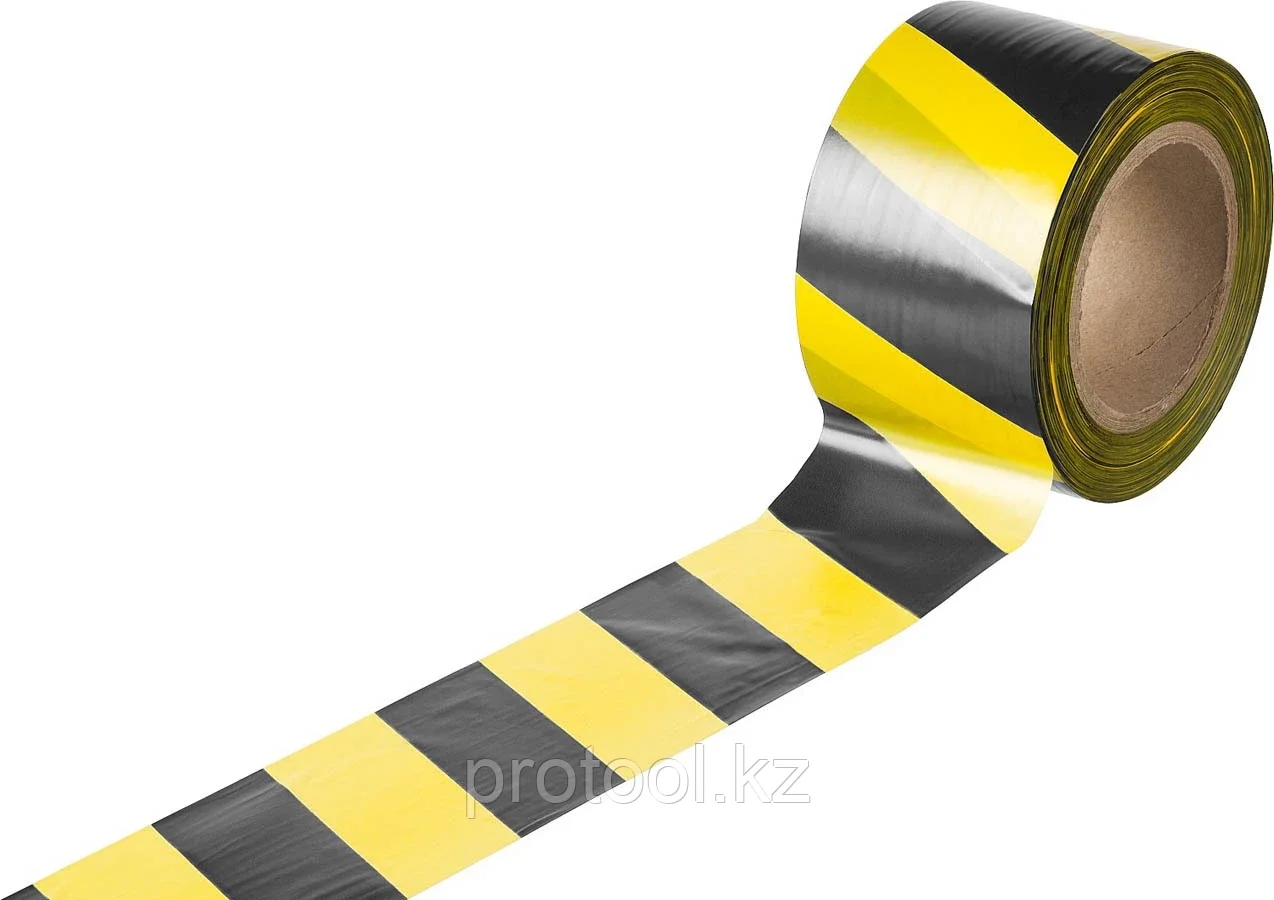 ЗУБР 75 мм, 200 м, желто-черная, лента сигнальная 12242-75-200 - фото 2 - id-p90086332