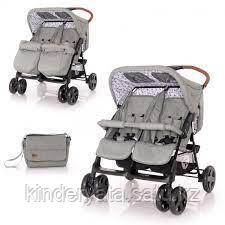 Прогулочная коляска для двойни Bertoni Twin Серый / Grey LIGHTHOUSE 2084