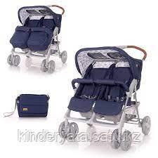 Прогулочная коляска для двойни Bertoni Twin Синий / Blue Clouds 2091