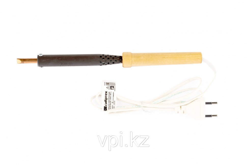 Паяльник электрический, деревянная ручка, ЭПСН-03-80/220, Сибртех - фото 1 - id-p90099013