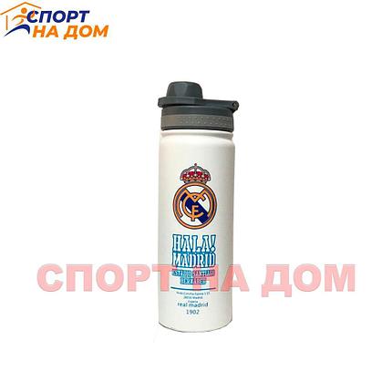 Клубная спортивная бутылка для воды Реал Мадрид (цвет-белый), фото 2