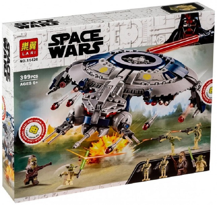 Lari Space Wars 11420 Конструктор Дроид-истребитель, 399 деталей (Аналог LEGO 75233)