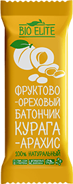 Батончик BioElite Курага-арахис. Без упаковки