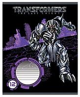 Тетрадь 12 л. А5, линия, скрепка Transformers Prime