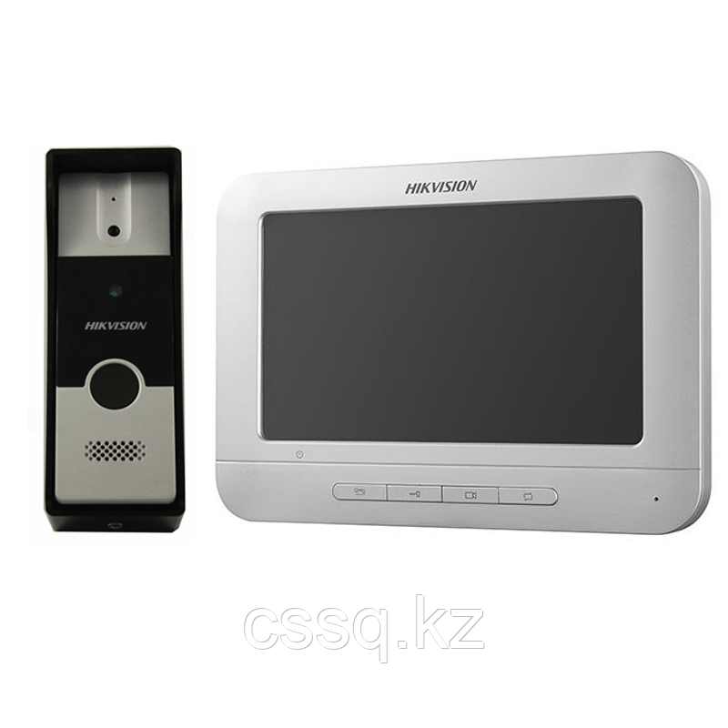 Комплект Hikvision DS-KIS202 вызывная панель DS-KB2411-IM + монитор 7" DS-KH2220, фото 1
