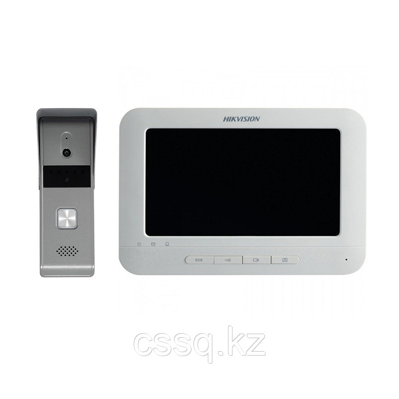 Комплект Hikvision DS-KIS205Т (Black) вызывная панель DS-KB2421-IM + монитор 7" DS-KH2220-S - фото 1 - id-p90123197